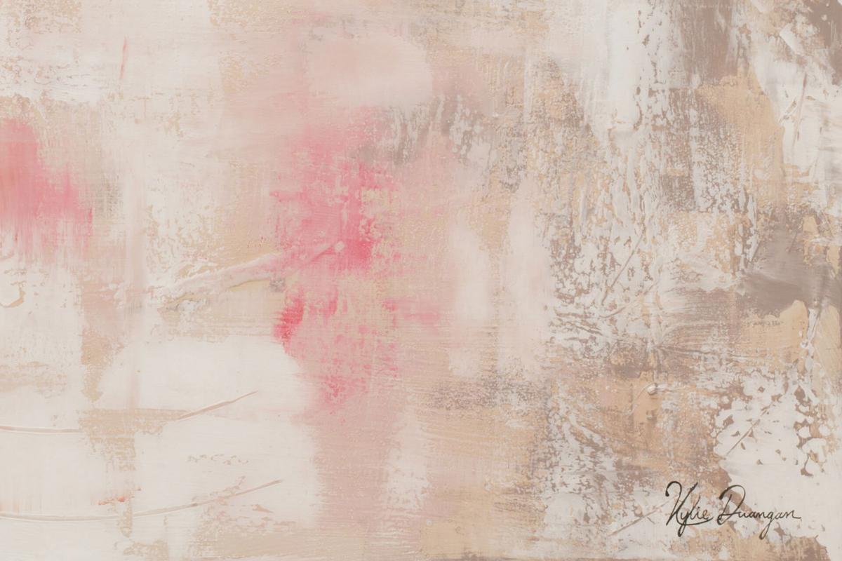 ACRYLBILD HANDGEMALT 100/75 cm - Pink, Holz/Textil (100/75cm) - KUNSTLOFT