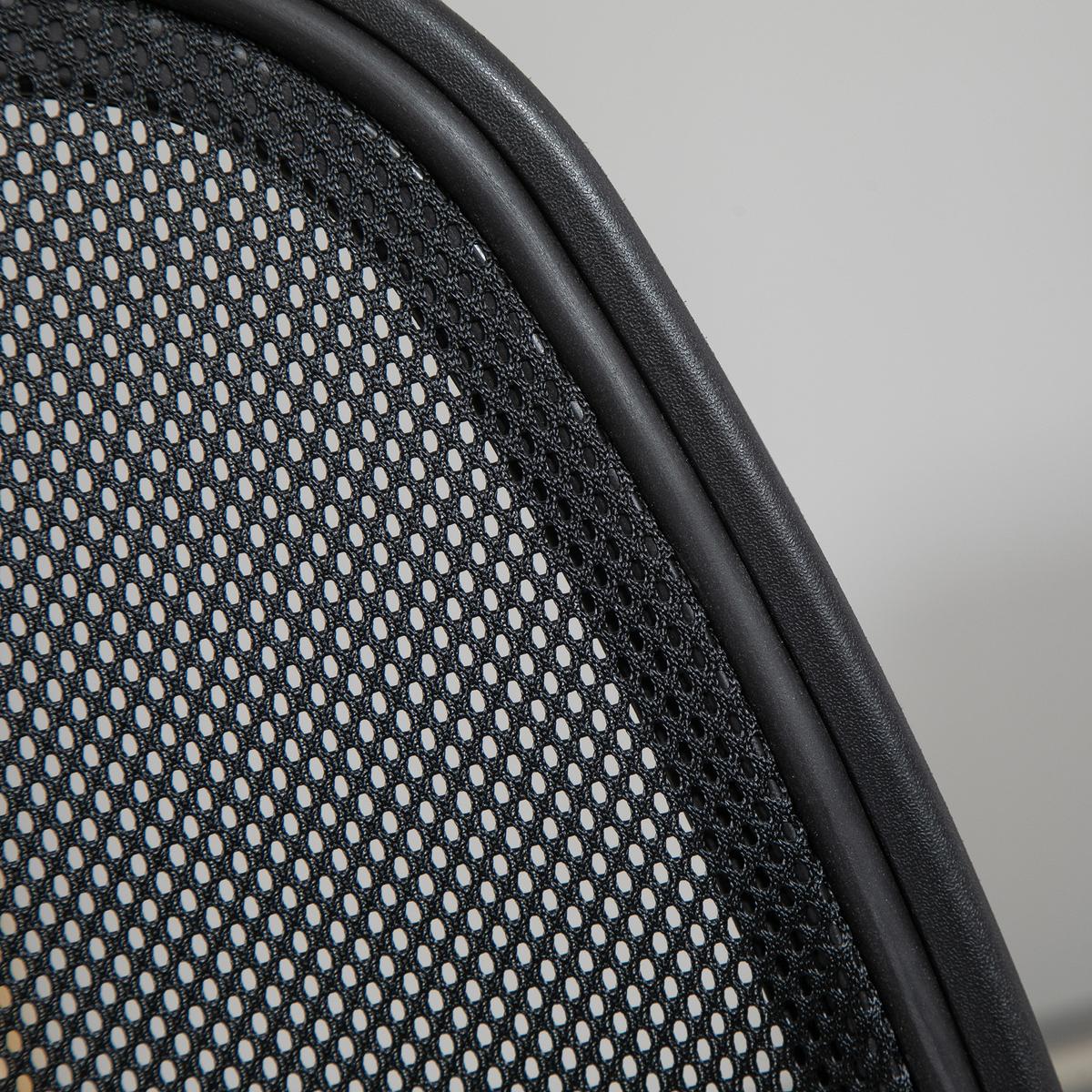 ARBEITSSTUHL Mesh Zeichenstuhl 360° Bürostuhl mit Fußring höhenverstellbar - Schwarz, Kunststoff/Textil (56/132/60cm) - Vinsetto