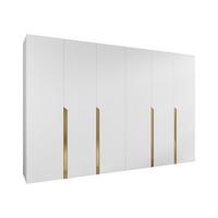 DREHTÜRENSCHRANK Mila I 300 - Goldfarben/Schwarz, Holzwerkstoff/Kunststoff (300/202/52cm) - MIRJAN24