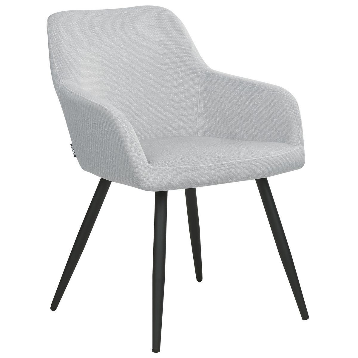 ESSZIMMERSTUHL 2er-Set Samt hellgrau Casmalia - Grau, Textil (59/78/62cm) - Beliani
