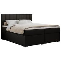 BOXBETT ALLY 160/200 Schwarz Kunstleder - H3 - Schwarz, Holz/Textil (160/200cm) - MKS