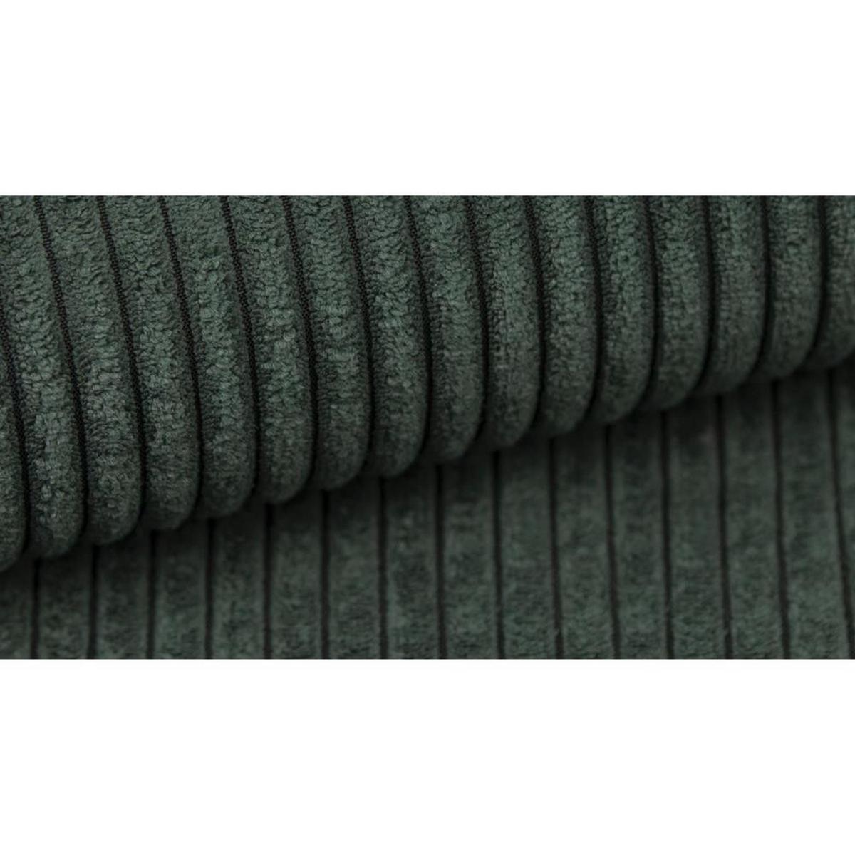 WOHNLANDSCHAFT Parys U mit Schlaffunktion grün - Schwarz/Grün, Kunststoff/Textil (390/70/185cm) - Beautysofa
