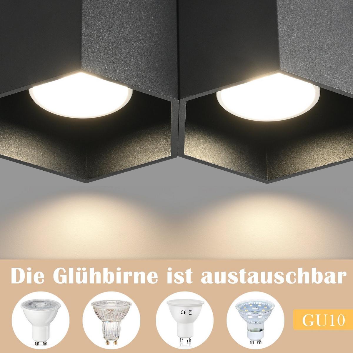 AUFBAULEUCHTE Emma 18/9/11 cm - Schwarz, Metall (18/9/11cm) - Nettlife