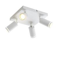 DECKENSTRAHLER Adelebsen 4-flammig 25/25/17 cm - Weiß, Metall (25/25/17cm) - Nettlife