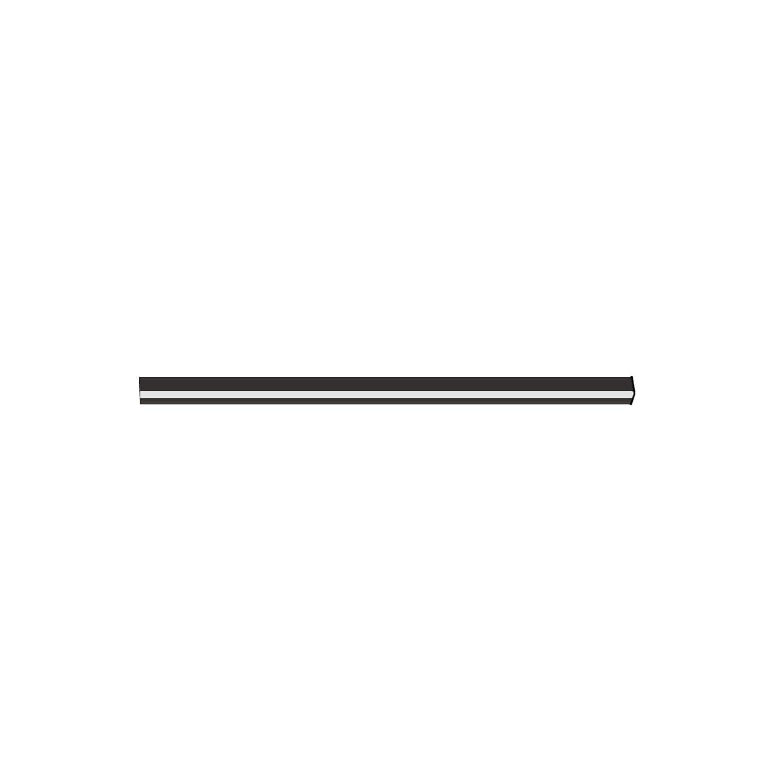 LED - WANDLEUCHTE Gischturion 3.8/60.0/2.5 cm - Schwarz, Metall (3.8/60/2.5cm) - ZMH