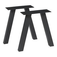 TISCHGESTELL-SET 2 TLG. Mariager - Schwarz, Metall (40/42/12cm) - [en.casa]