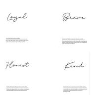 POSTER Set mit 4 Englisch ‚Mein Junge‘ von Wörtern mit Definitionen A4 Rahmenlos - Klar, Papier (29.7/3cm) - Nacnic