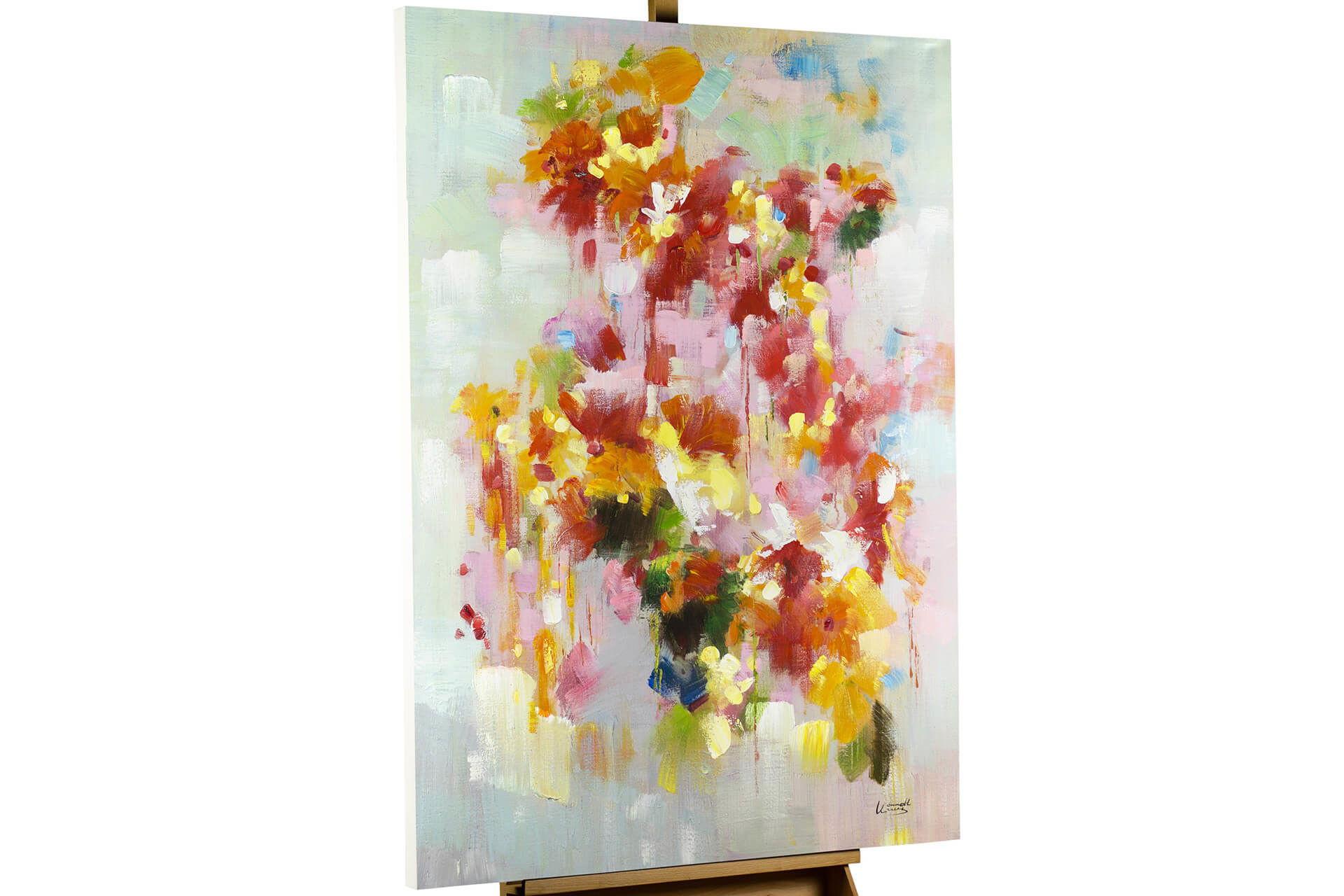 ÖLGEMÄLDE 80/120 cm - Blau/Gelb, Holz/Textil (80/120cm) - KUNSTLOFT