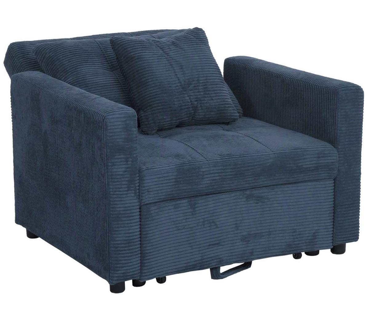 SCHLAFSESSEL Blau - Blau, Textil (100/86/88cm) - MCW