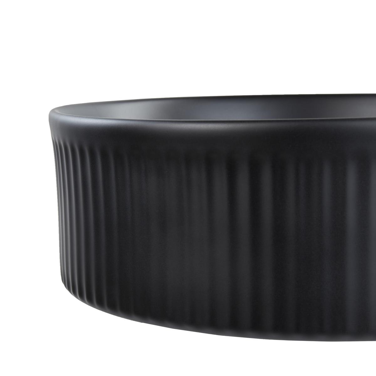 AUFSATZWASCHBECKEN Schwarz 37 cm Keramik Geldo - Schwarz, Keramik (37/13/37cm) - Beliani