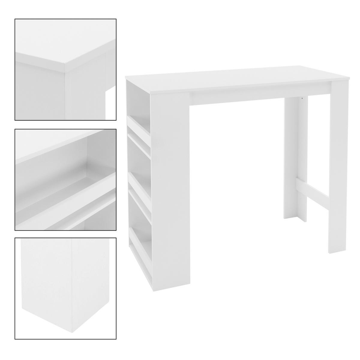 BARTISCH 117 x 106 x 57 cm Weiß - Weiß, Holzwerkstoff (117/57/106cm) - ML-DESIGN