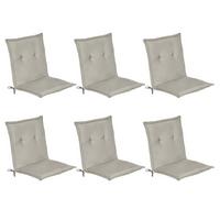 NIEDERLEHNERAUFLAGE Loft NL 100/50/6cm Hellgrau 6tlg - Hellgrau, Textil (50/6/100cm) - Beautissu 