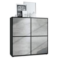 HIGHBOARD Cuba Türen in Beton Oxid Optik - Hellgrau, Holzwerkstoff (104/105.5/35.5cm) - Vladon