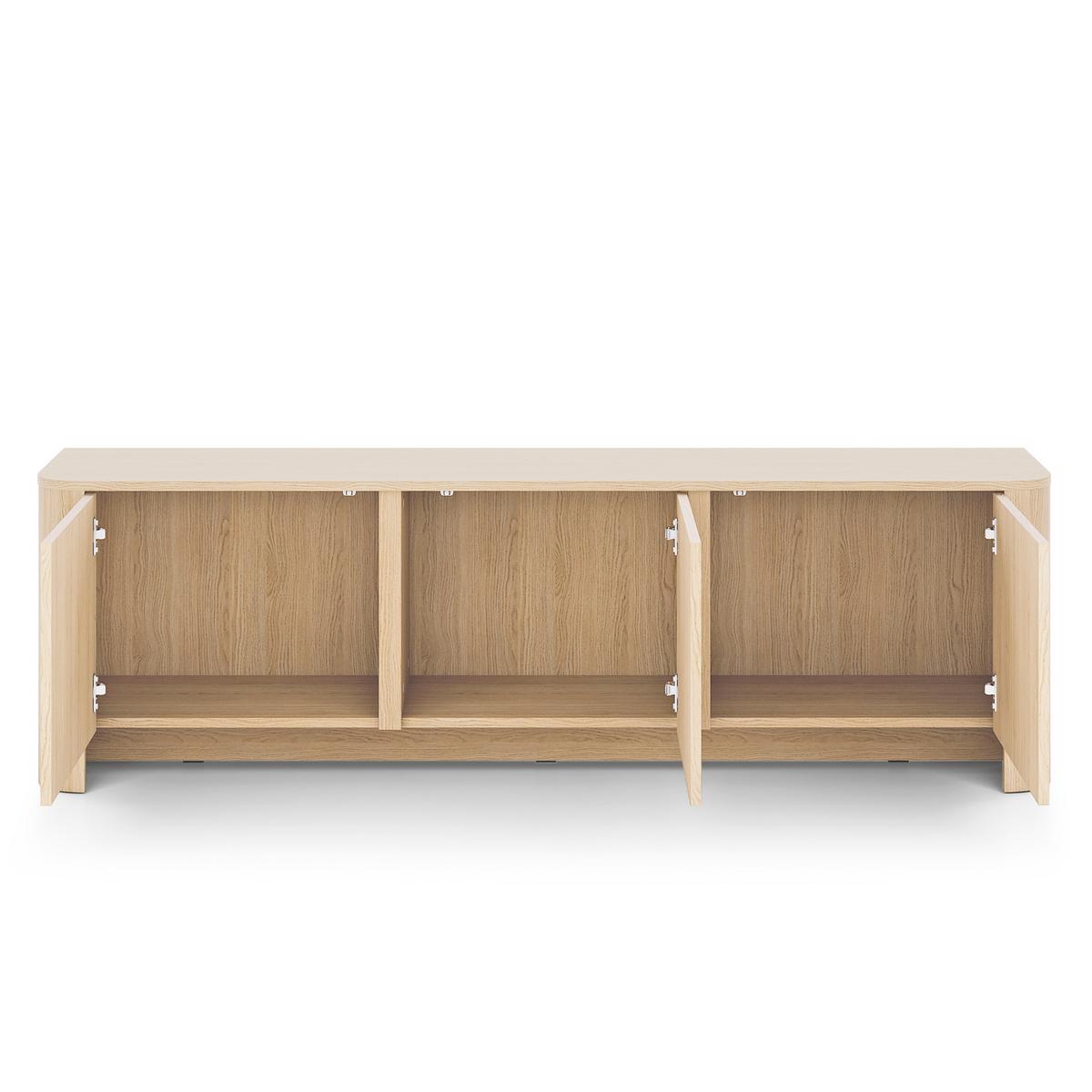 LOWBOARD AVORIO 168/52/39 cm, Eichefarben - Eichefarben/Naturfarben, Holzwerkstoff (168/52/39cm) - MASSENO