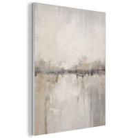 AKUSTIKBILD Moderne Kunst - Abstrakt - Beige Kunstdruck Schlafzimmer 50x70 cm - Beige, Kunststoff (50/70/0.9cm) - MuchoWow