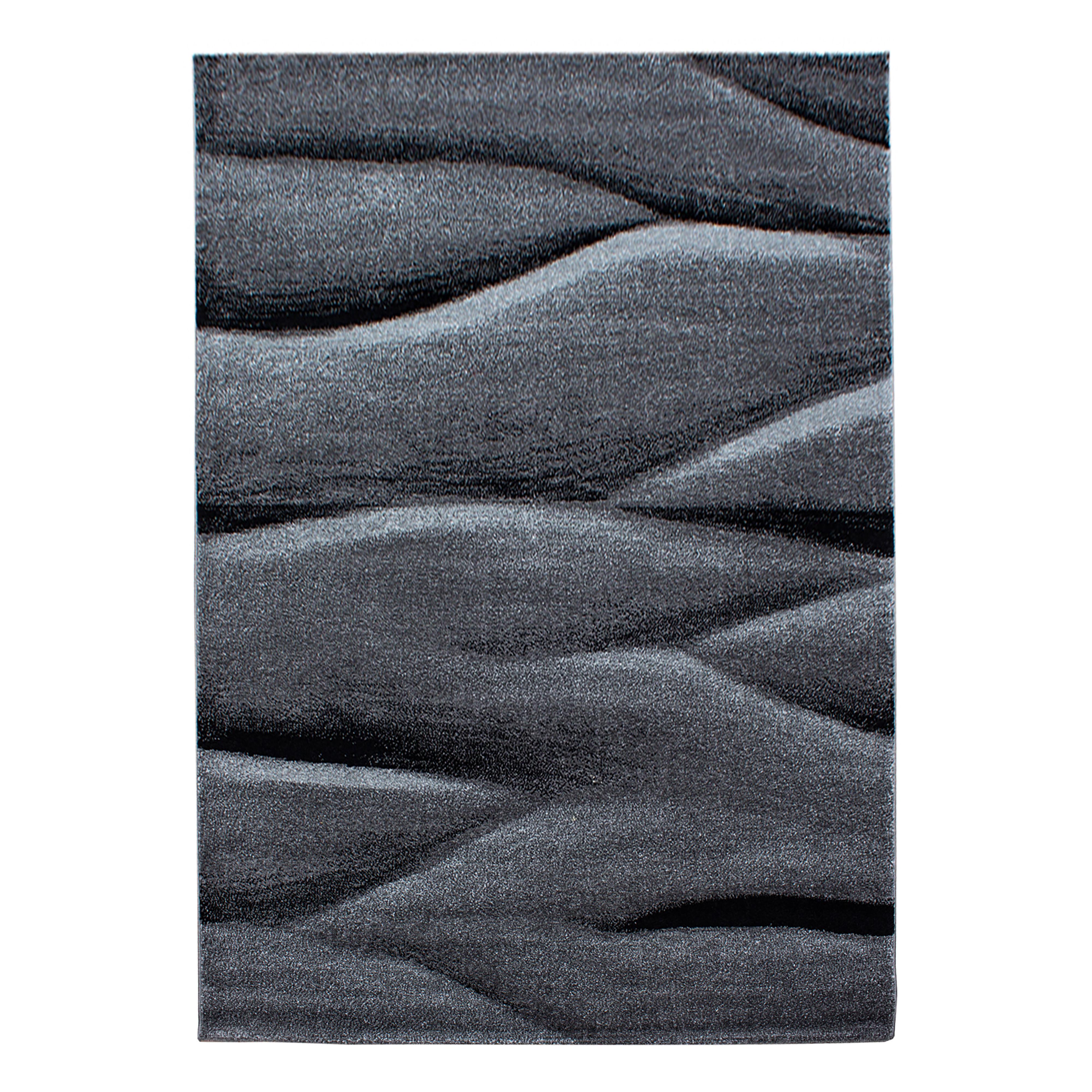 TEPPICH Kurzflor SOLDA in Schwarz, mit Farbverlauf, 120 x 170 cm - Schwarz, Textil (120/170cm) - KADIMA DESIGN
