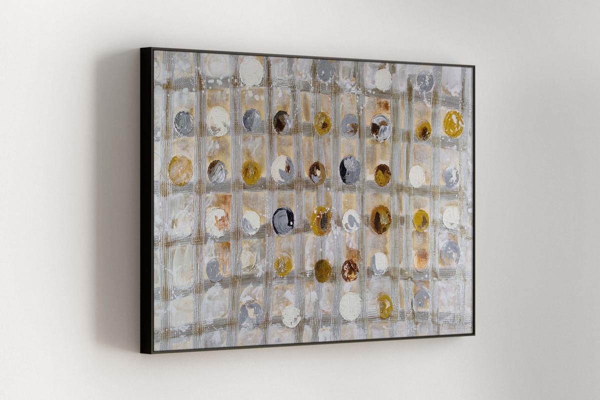 ÖLGEMÄLDE 120/80 cm - Silberfarben/Goldfarben, Holz/Textil (120/80cm) - KUNSTLOFT