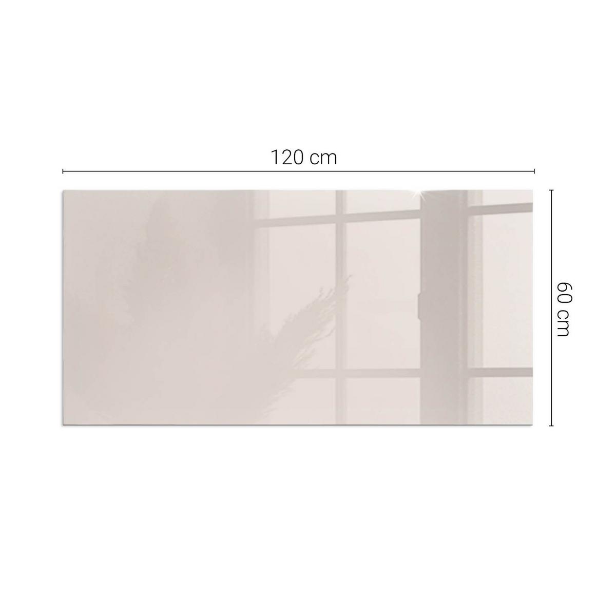 GLASPLATTE für Kamin 120x60 cm - Beige, Glas (120/60/0.4cm) - TULUP