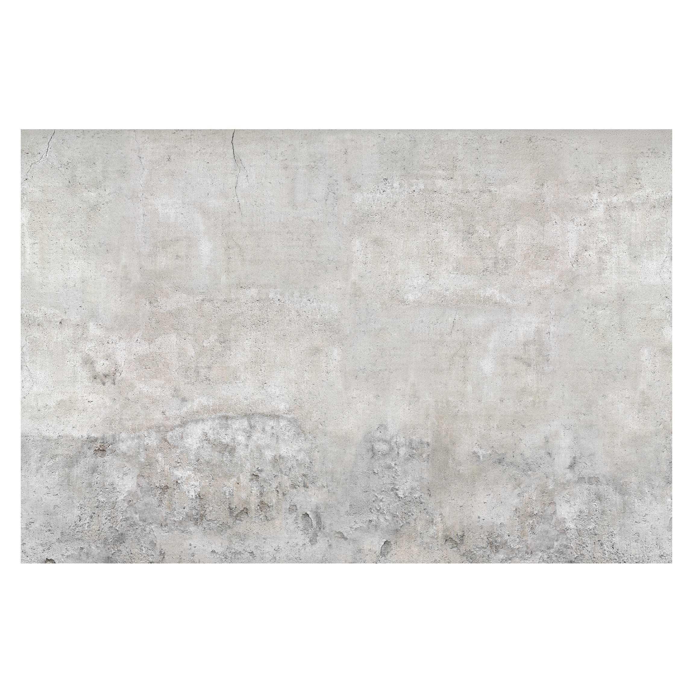 FOTOTAPETE Shabby Betonoptik 384/255 cm - Grau, Papier (384/255cm) - Bilderwelten
