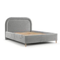 POLSTERBETT Zoya 160/200 cm Hellgrau im Lotta Stoff - Hellgrau/Naturfarben, Holz/Holzwerkstoff (160/200cm) - AltaBeds