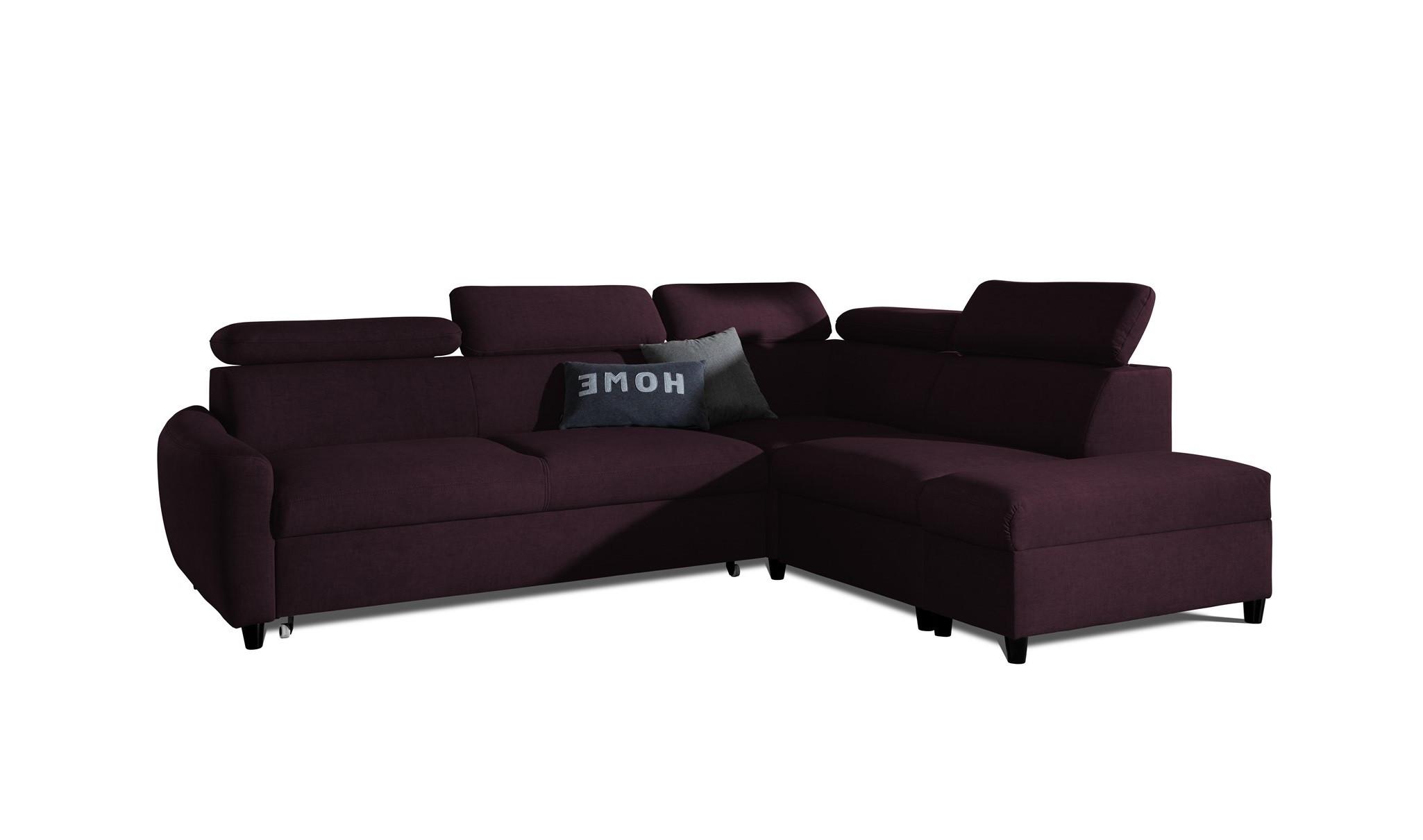 ECKSOFA Schlafsofa Anton In Esito - Violett, Holzwerkstoff/Textil (265/205cm) - Fun Möbel