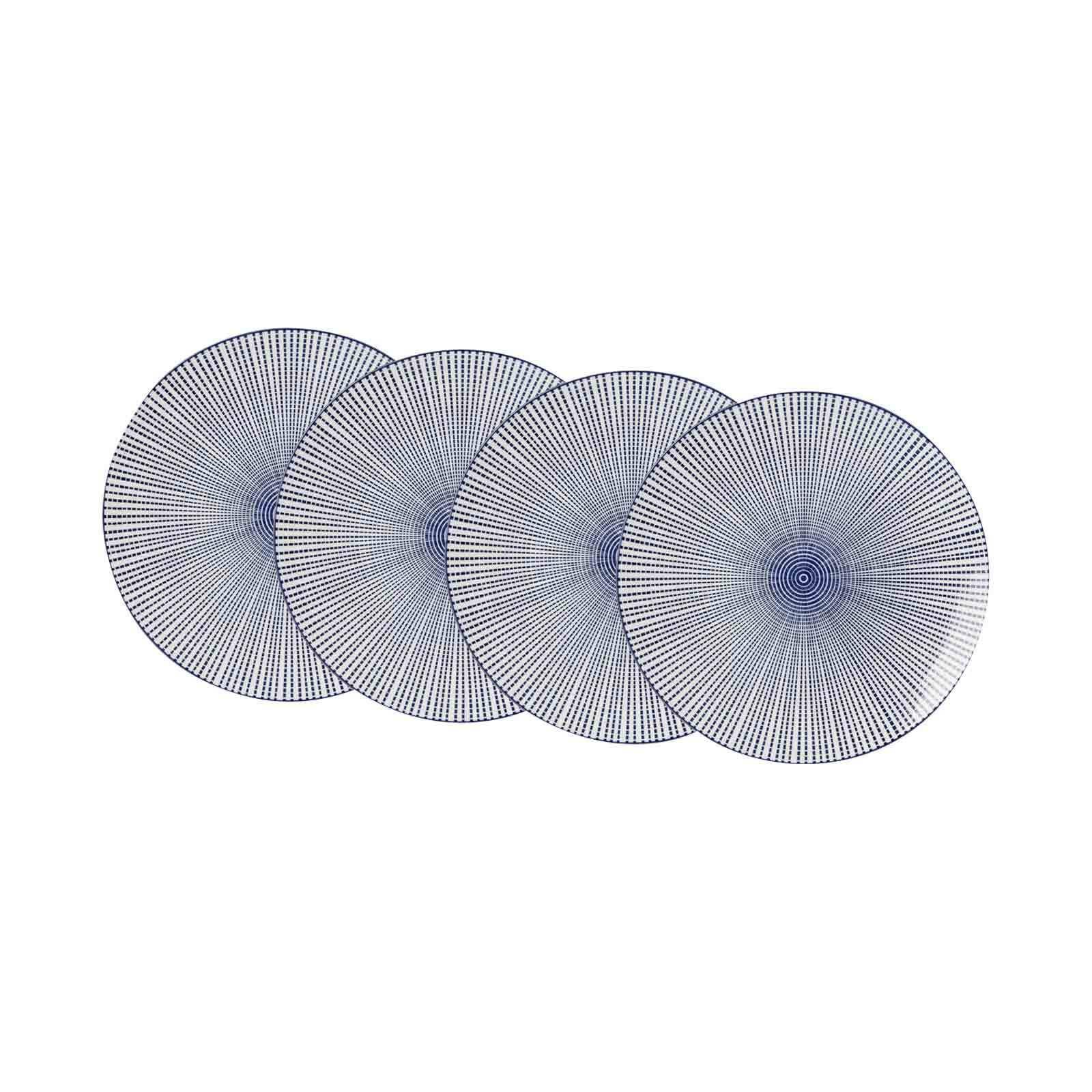 DESSERTTELLER Royal Makoto weiß-blau ø 21,5 cm 4er Set - Blau/Weiß, Keramik (21.5cm) - Ritzenhoff Breker