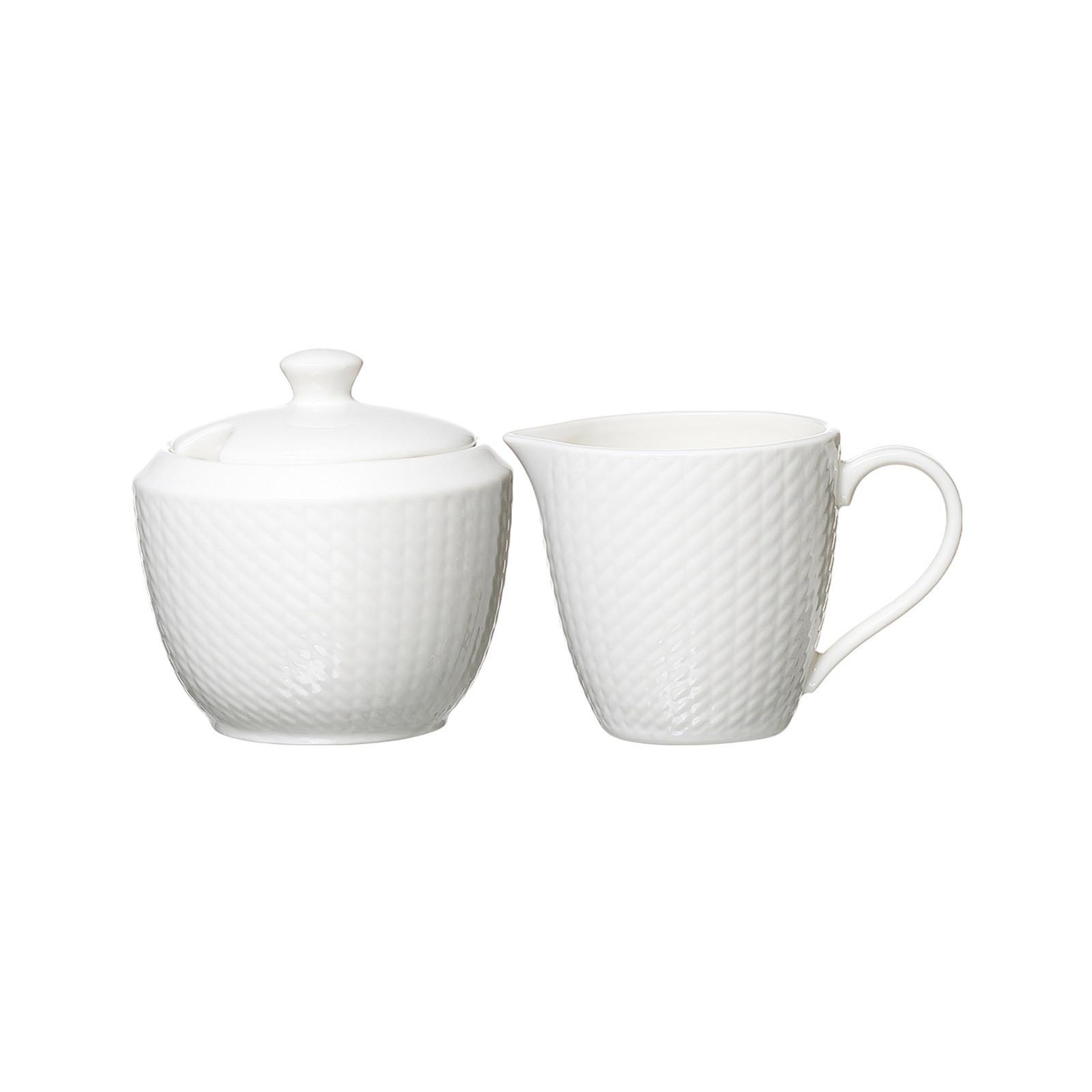 MILCH- UND ZUCKER-SET Saphir weiß 2-tlg. - Weiß, Keramik (1/2cm) - Ritzenhoff Breker