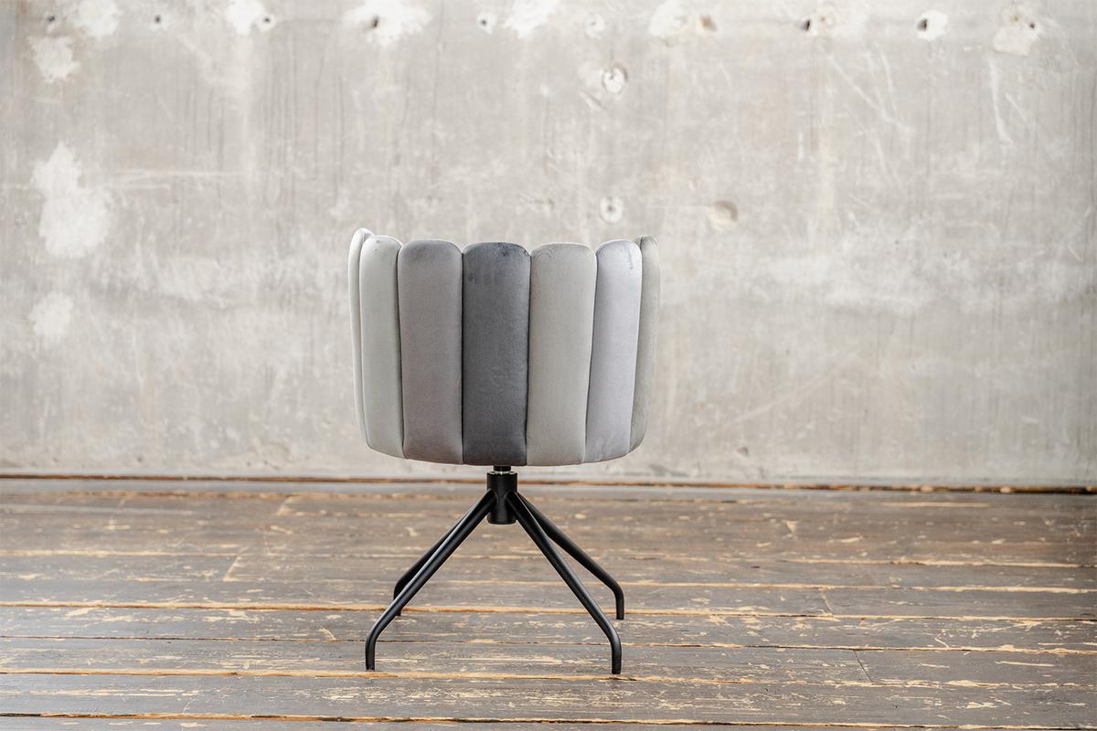 ESSZIMMERSTUHL JADA Grau Velvet Drehbar (360°) (1er-Set) - Grau, Kunststoff/Textil (58/79/55cm) - KAWOLA