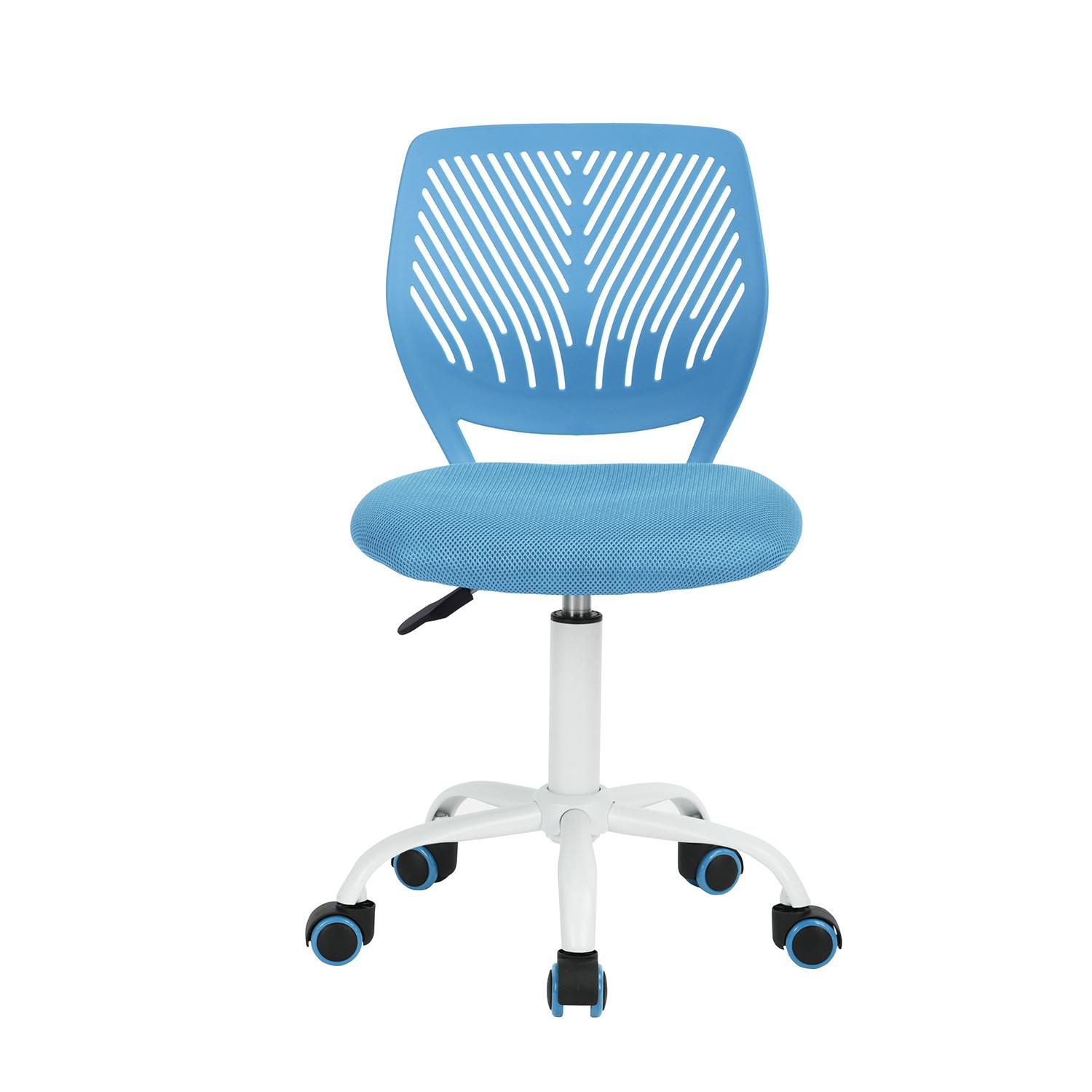 DREHSTUHL Blau - Blau/Weiß, Metall (38/87/39cm) - Urban Meuble