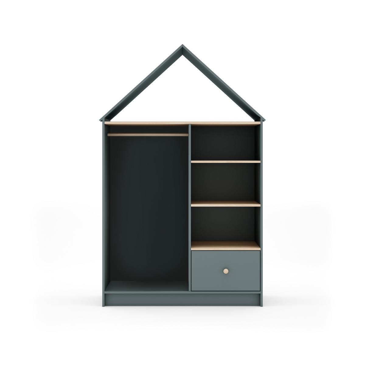 KLEIDERSCHRANK Estefania Grün 110/45/180 cm - Grün, Holz (45/180/110cm) - Calicosy