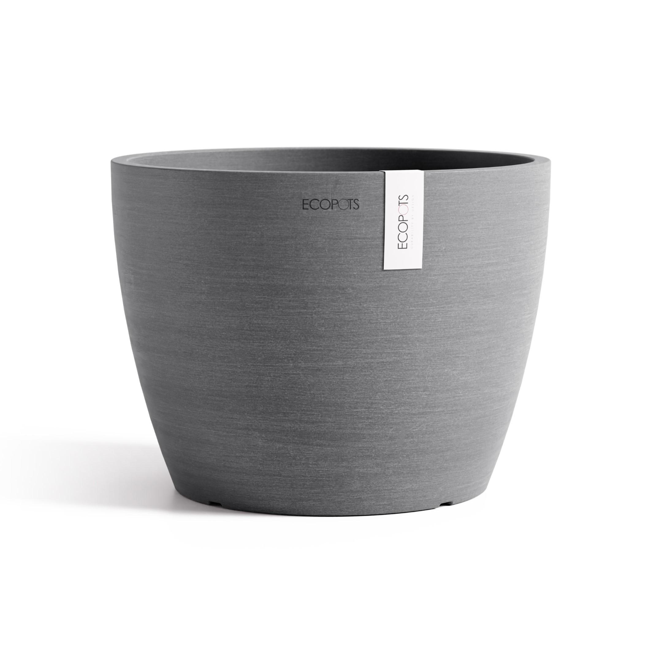 BLUMENTOPF Stockholm 23,3/17,7 cm Grau - Grau, Kunststoff (23.3/17.7cm) - Ecopots