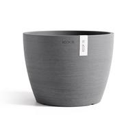 BLUMENTOPF Stockholm 23,3/17,7 cm Grau - Grau, Kunststoff (23.3/17.7cm) - Ecopots
