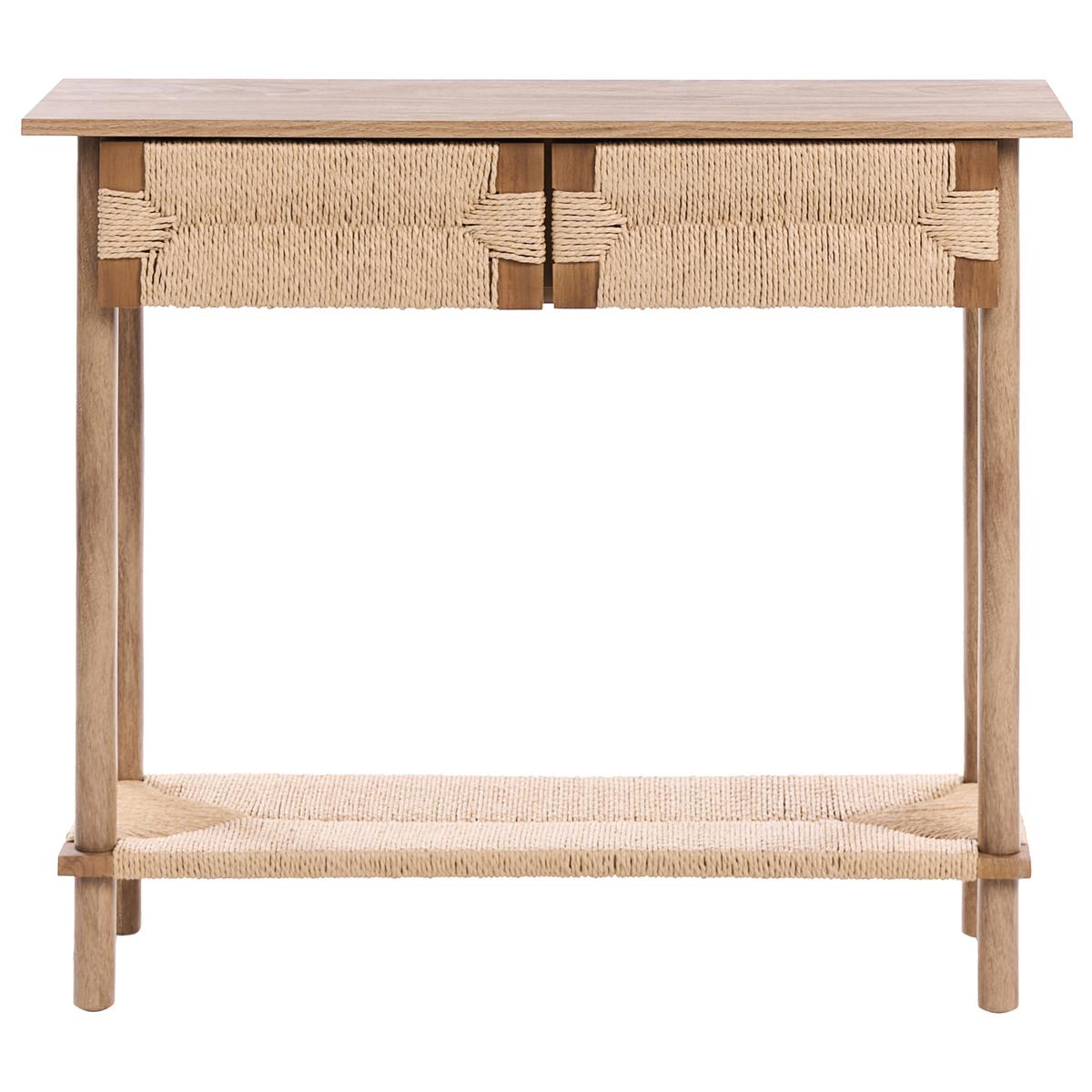 KONSOLENTISCH Hellbraun Bondi - Hellbraun, Holzwerkstoff (94/78/36cm) - Beliani