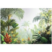 FOTOTAPETE Dschungel Wald Vlies Tapete Wohnzimmer 150x105 - Grün, Papier (150/105cm) - Wallarena