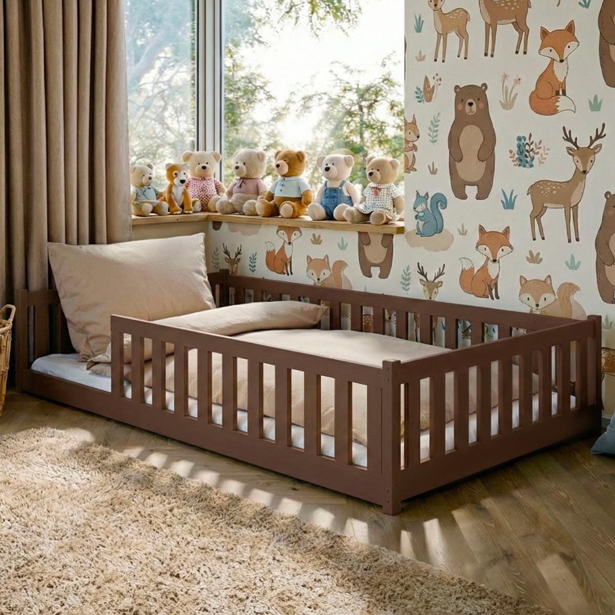 BETT 120/200 Maya Dunkelbraun - Braun, Holz (120/200cm) - Petits-meubles