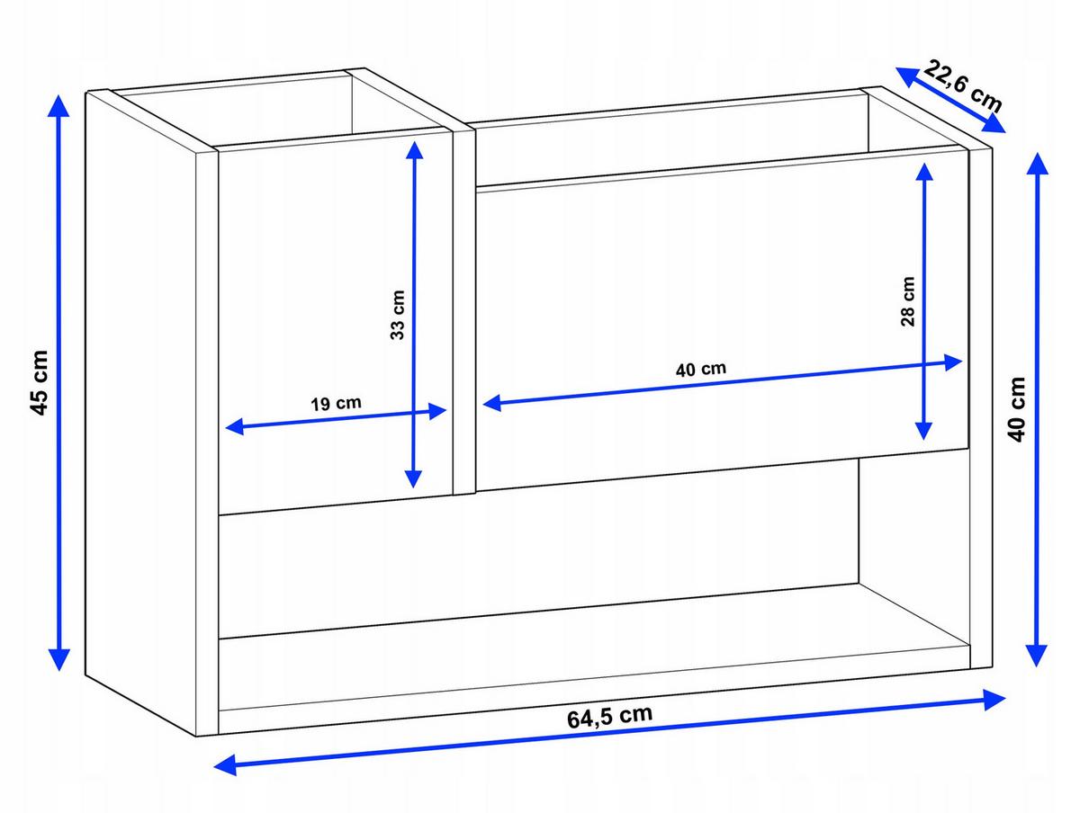 BLUMENKASTEN - Nussbaumfarben, Holzwerkstoff (22.6/45/64.5cm) - RAUMHIRSCH FURNITURE