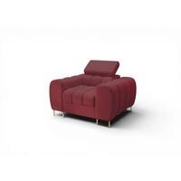 SESSEL Bastien In Stoff Gemma - Rot, Holzwerkstoff/Textil (115/95/97cm) - Fun Möbel
