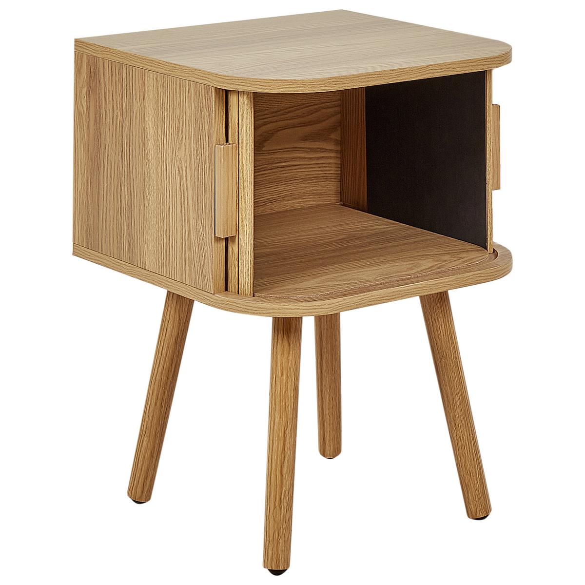 NACHTTISCH Braun Selah - Braun, Holzwerkstoff (40/40/54cm) - Beliani