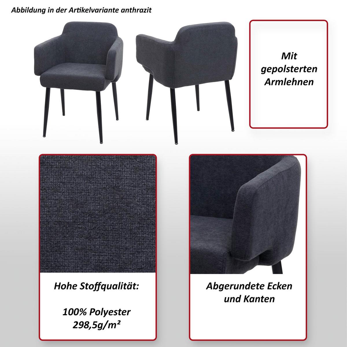ESSZIMMERSTUHL Grau - Grau, Textil (57/77/56cm) - MCW