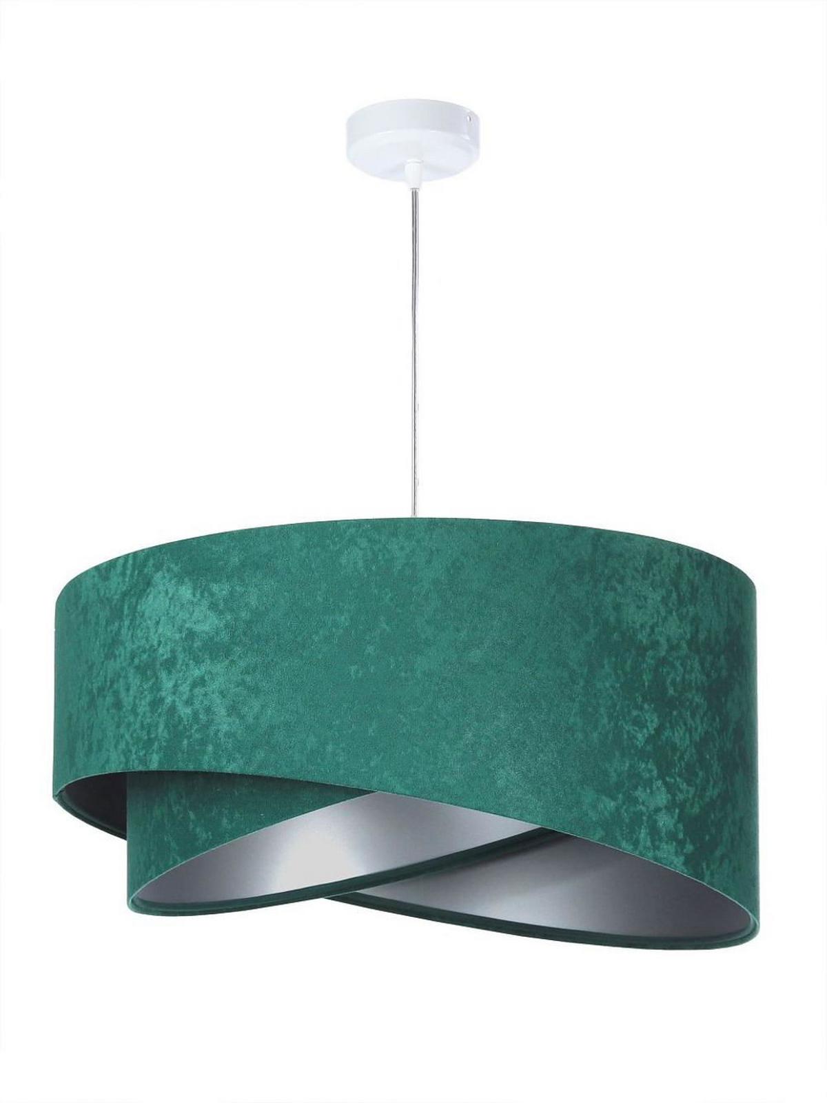 HÄNGELEUCHTE Grün 50/23 cm - Silberfarben, Kunststoff (50/1.3/23cm) - ONZENO