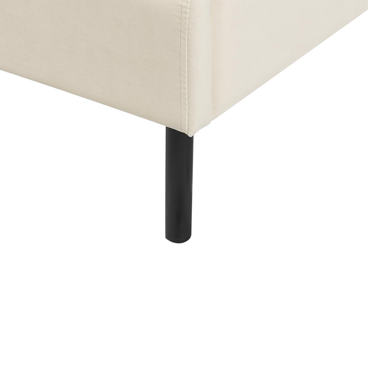 POLSTERBETT 160/200cm Helles Beige Arette - Beige, Textil (160/200cm) - Beliani