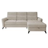 ECKSOFA Talia, Seite: Rechts 2R-LC - Beige/Schwarz, Holz/Kunststoff (238/167cm) - MIRJAN24