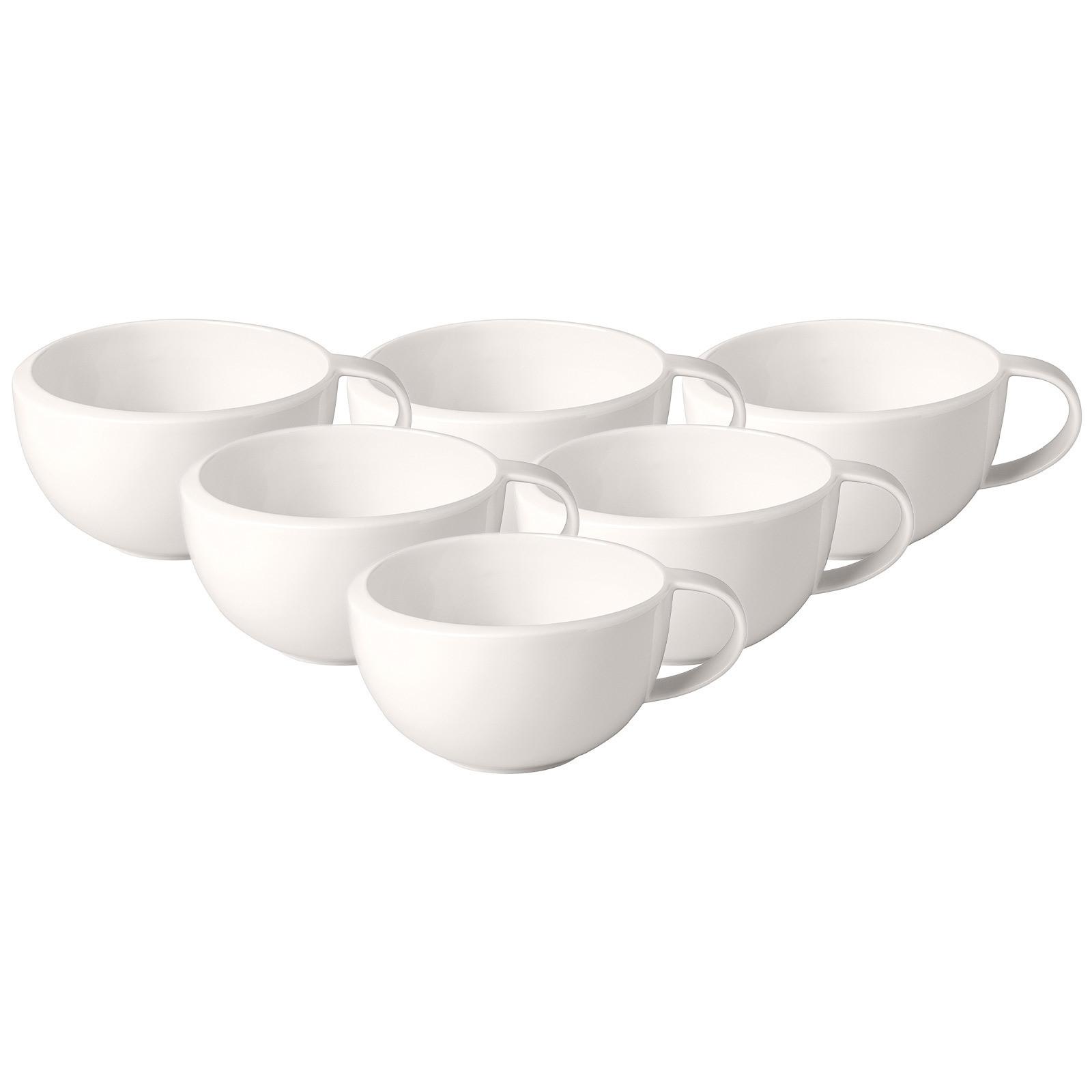 KAFFEETASSE NewMoon weiß 190 ml 6er Set - Weiß, Keramik (0.18L) - Villeroy & Boch