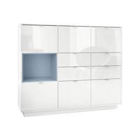 HIGHBOARD Metro Einsatz in Denim matt - Pastellblau, Holzwerkstoff (153/123/37cm) - Vladon