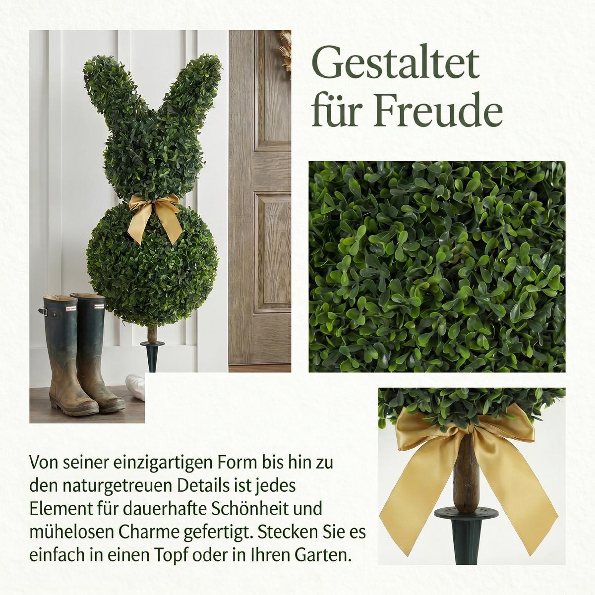 KÜNSTLICHE-BUCHSBÄUME PE-Metall Grün - Grün, Kunststoff/Metall (83cm) - HOMCOM