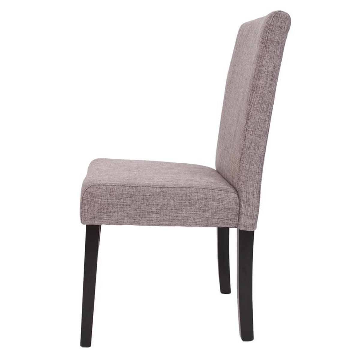 ESSZIMMERSTUHL Grau, Dunkelbraun 4er-Set - Dunkelbraun/Grau, Textil (43/90/56cm) - MCW