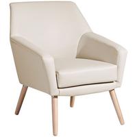 SESSEL Kachka Bezug Kunstleder Buche natur / beige - Weiß, Kunststoff (71/81/67cm) - 58aufmkessel