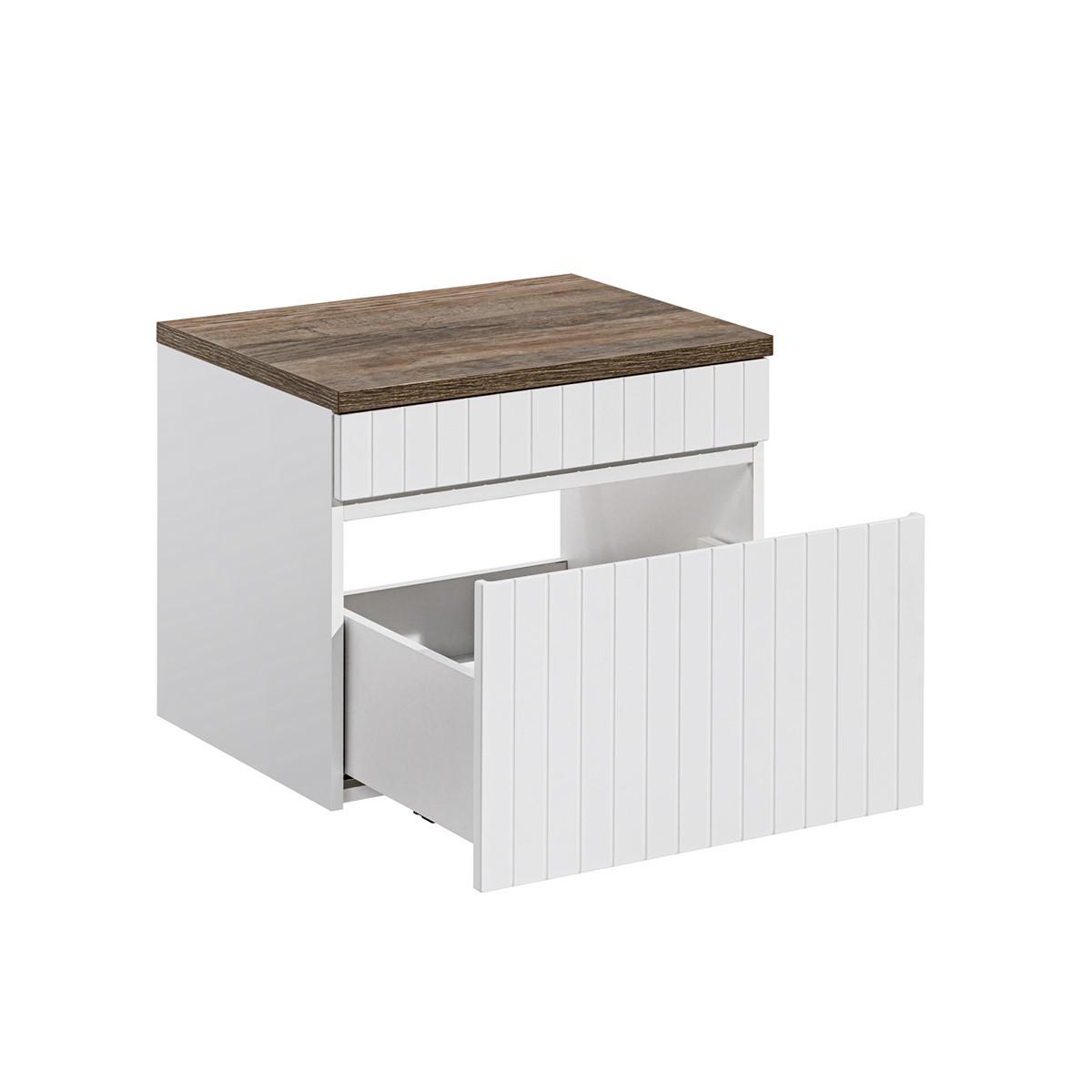 WASCHTISCHUNTERSCHRANK 60cm Zelie Weiß - Weiß, Holzwerkstoff (60/48/46cm) - Petits-meubles