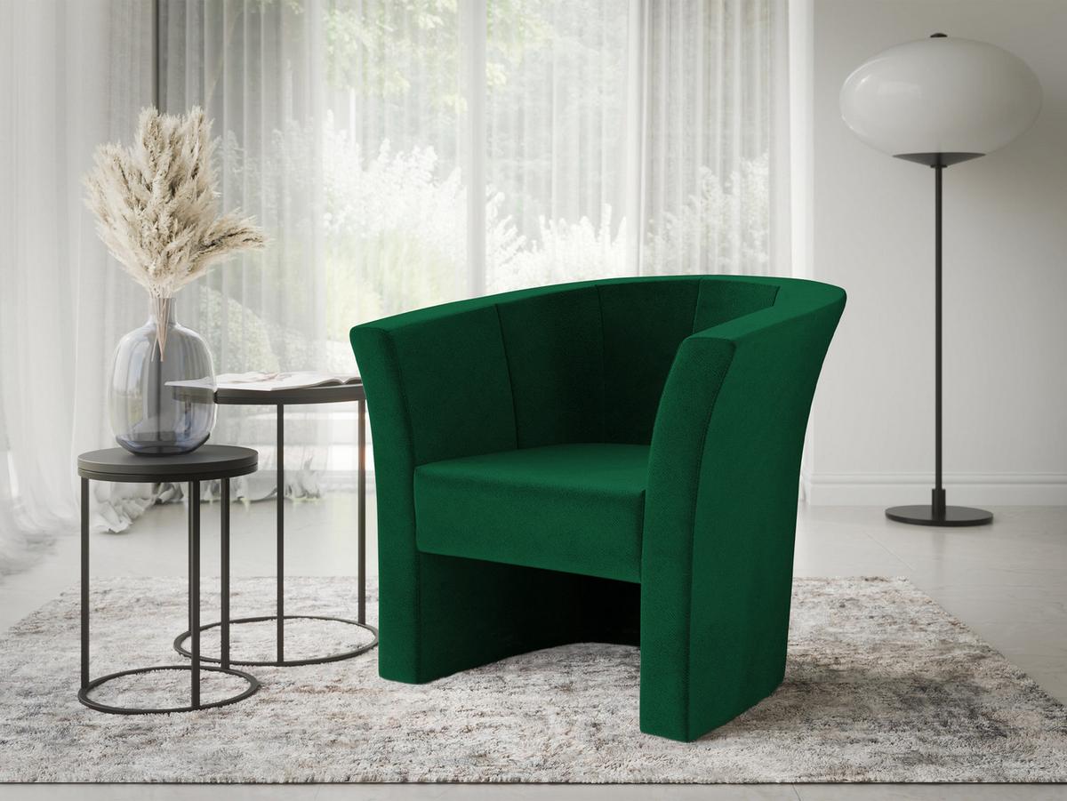 SESSEL Niko - Smaragdgrün/Schwarz, Holzwerkstoff/Kunststoff (71/76/65cm) - MIRJAN24
