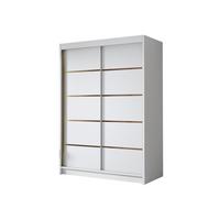 SCHIEBETÜRENSCHRANK Lungo IV - Goldfarben/Weiß, Holzwerkstoff/Metall (120/200/58cm) - MIRJAN24